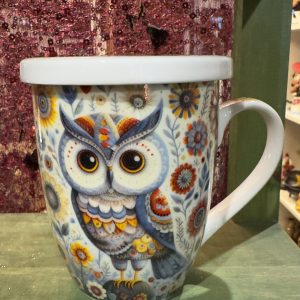 LA TAZA CON EL BUHO DE LA BUENA SUERTE