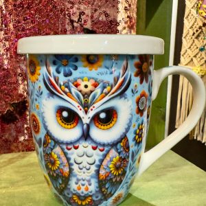 LA TAZA CON EL BUHO DE LA BUENA SUERTE